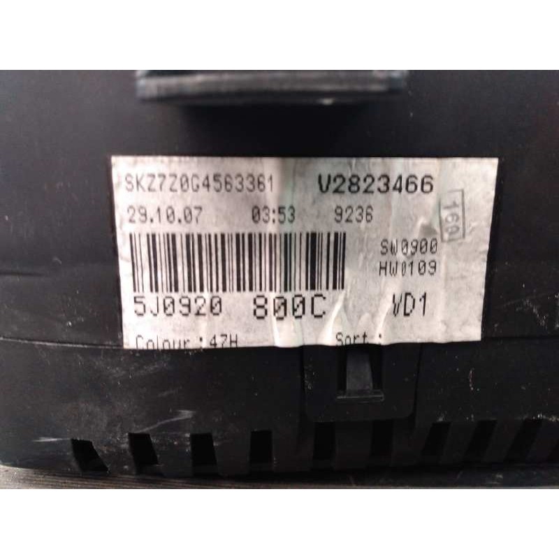 Recambio de cuadro instrumentos para skoda roomster (5j7) praktik referencia OEM IAM 5J0920800C A2C53111434 E2-A1-33-3