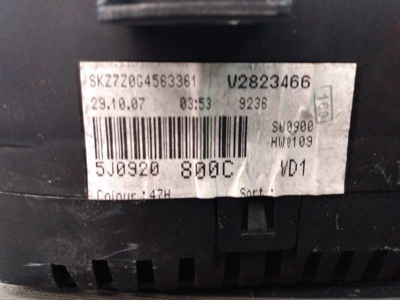 Recambio de cuadro instrumentos para skoda roomster (5j7) praktik referencia OEM IAM 5J0920800C A2C53111434 E2-A1-33-3