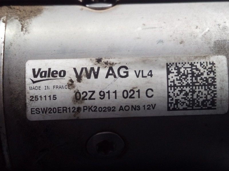 Recambio de motor arranque para audi a3 (8p) 1.9 tdi ambition referencia OEM IAM 02Z911021C  P3-B8-4-4