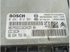 Recambio de centralita motor uce para citroën c4 picasso exclusive referencia OEM IAM 9663476380 0281012981 E3-B2-46-1 2