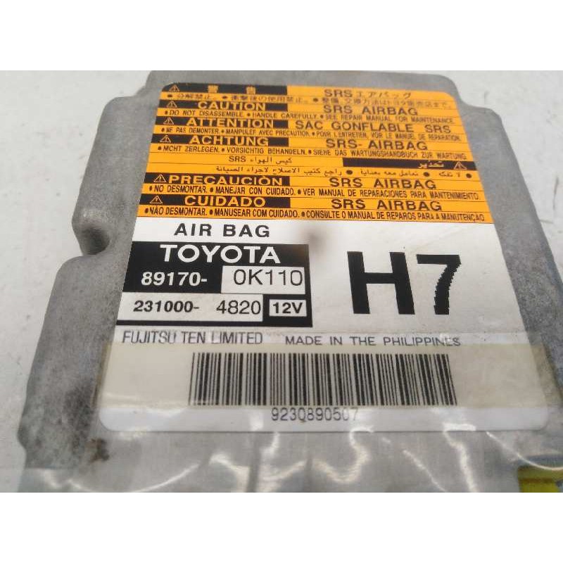 Recambio de centralita airbag para toyota hilux (kun) double cab executive 4x4 referencia OEM IAM 891700K110 2310004820 E3-B2-13