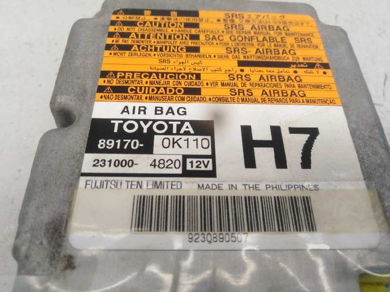 Recambio de centralita airbag para toyota hilux (kun) double cab executive 4x4 referencia OEM IAM 891700K110 2310004820 E3-B2-13