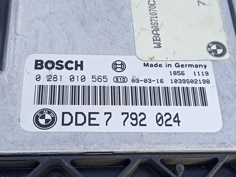 Recambio de centralita motor uce para bmw serie 3 berlina (e46) 320d referencia OEM IAM 77920254 0281010565 E3-A2-24-1