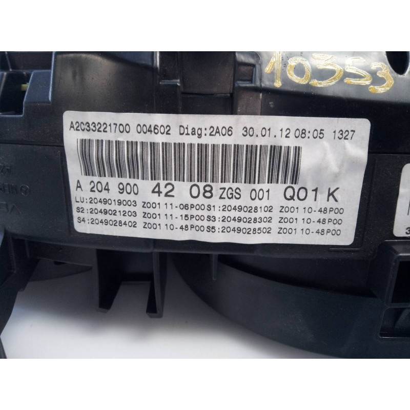 Recambio de cuadro instrumentos para mercedes-benz clase c (w204) lim. c 220 cdi blueefficiency (204.002) referencia OEM IAM A20