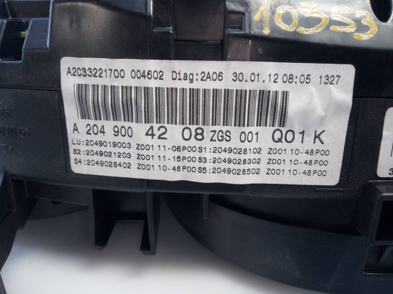 Recambio de cuadro instrumentos para mercedes-benz clase c (w204) lim. c 220 cdi blueefficiency (204.002) referencia OEM IAM A20