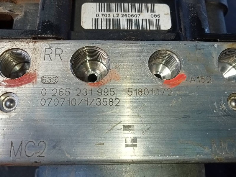 Recambio de abs para fiat linea (110) emotion referencia OEM IAM 51801072 0265231995 P3-B8-29-1