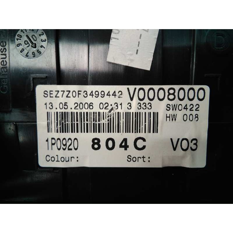 Recambio de cuadro instrumentos para seat leon (1p1) reference referencia OEM IAM 1P0920804C V0008000 E2-A1-13-7