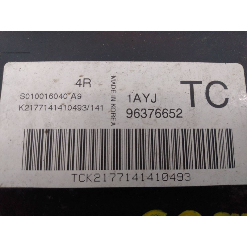 Recambio de centralita motor uce para daewoo kalos 1.2 se referencia OEM IAM 96376652 1AYJ E3-B6-14-5