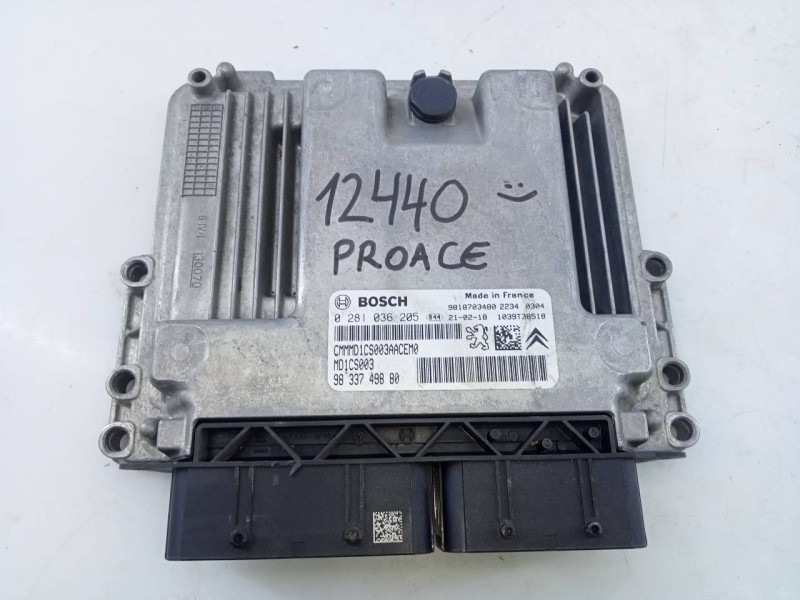 Recambio de centralita motor uce para toyota proace city referencia OEM IAM 9833749880 0281036205 E3-B2-19-2
