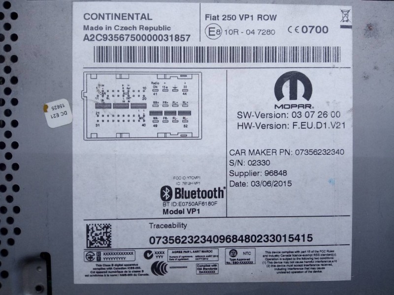 Recambio de sistema audio / radio cd para peugeot boxer combi 333 l2h2 komfort hdi 130 referencia OEM IAM A2C9356750000031857  E