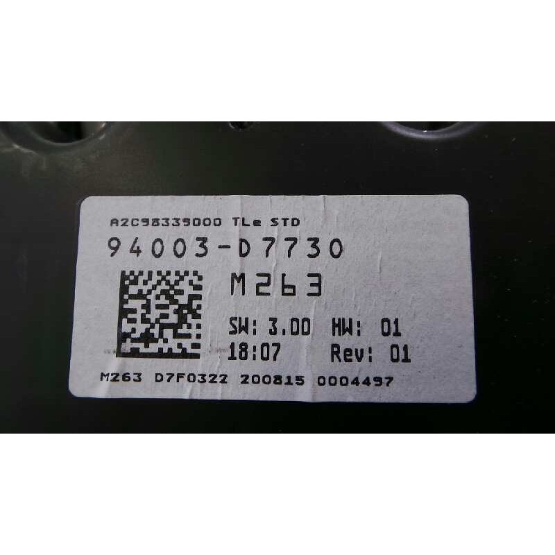 Recambio de cuadro instrumentos para hyundai tucson 25 aniversario 4x2 referencia OEM IAM 94003D7730  E2-B5-14-1