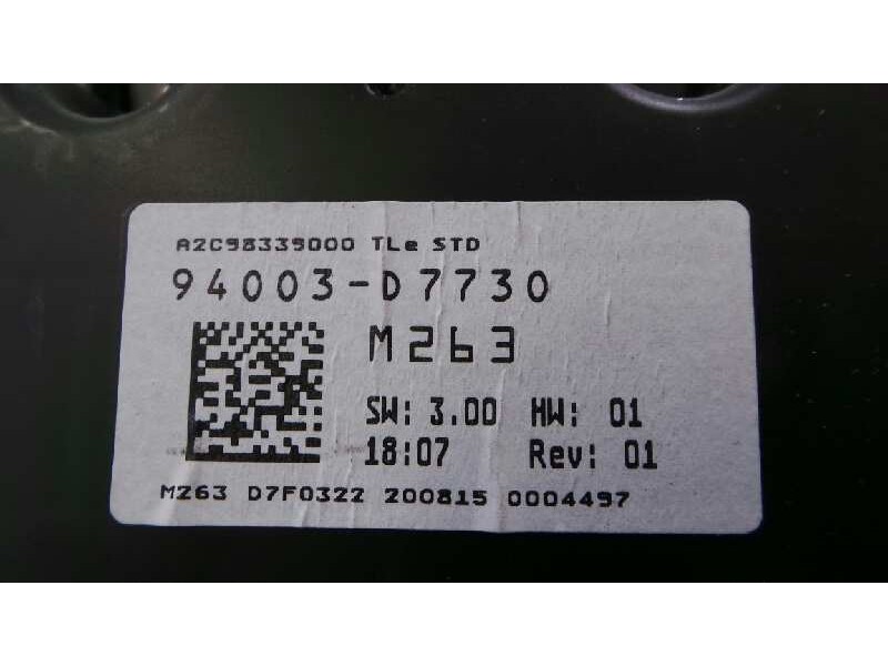 Recambio de cuadro instrumentos para hyundai tucson 25 aniversario 4x2 referencia OEM IAM 94003D7730  E2-B5-14-1