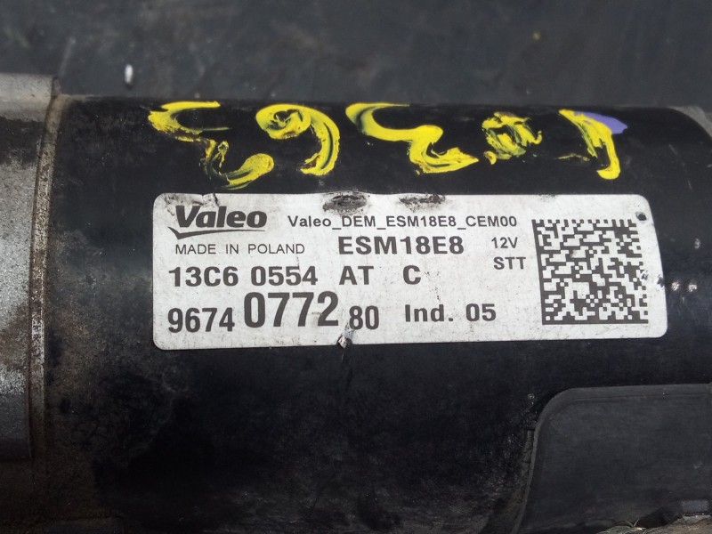 Recambio de motor arranque para peugeot 5008 allure referencia OEM IAM 13C60554AT 9674077280 P3-B8-13-3