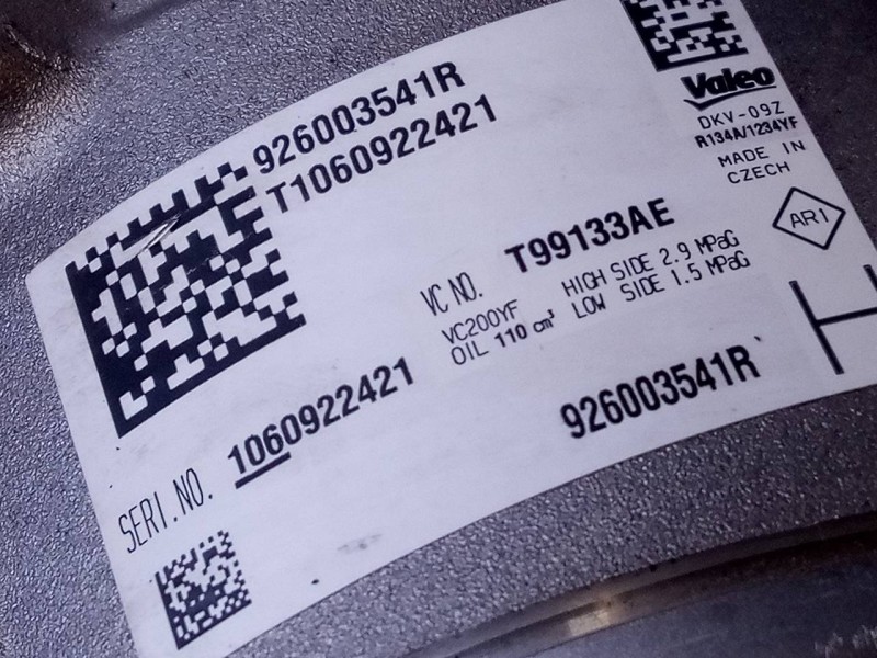 Recambio de compresor aire acondicionado para nissan micra v (k14) acenta referencia OEM IAM 1060922421 T99133AE P3-B2-8-4