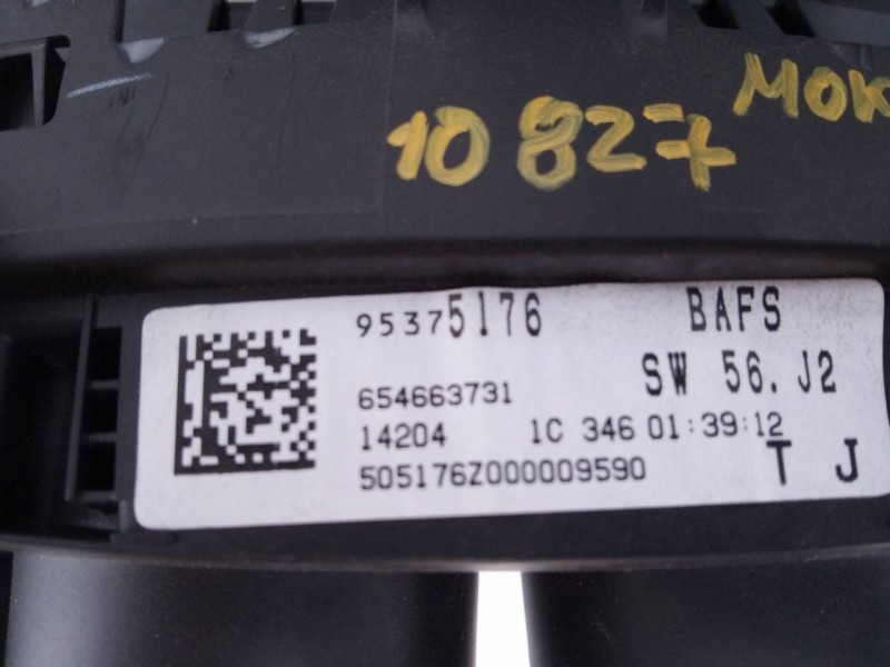 Recambio de cuadro instrumentos para opel mokka edition ecoflex referencia OEM IAM 95375176 654663731 E3-A5-30-3