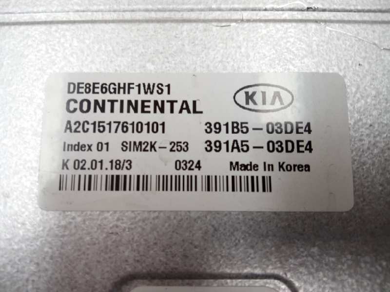 Recambio de centralita motor uce para kia niro concept plug-in hybrid referencia OEM IAM 391B103DE4 A2C1797520101 E3-A3-29-2