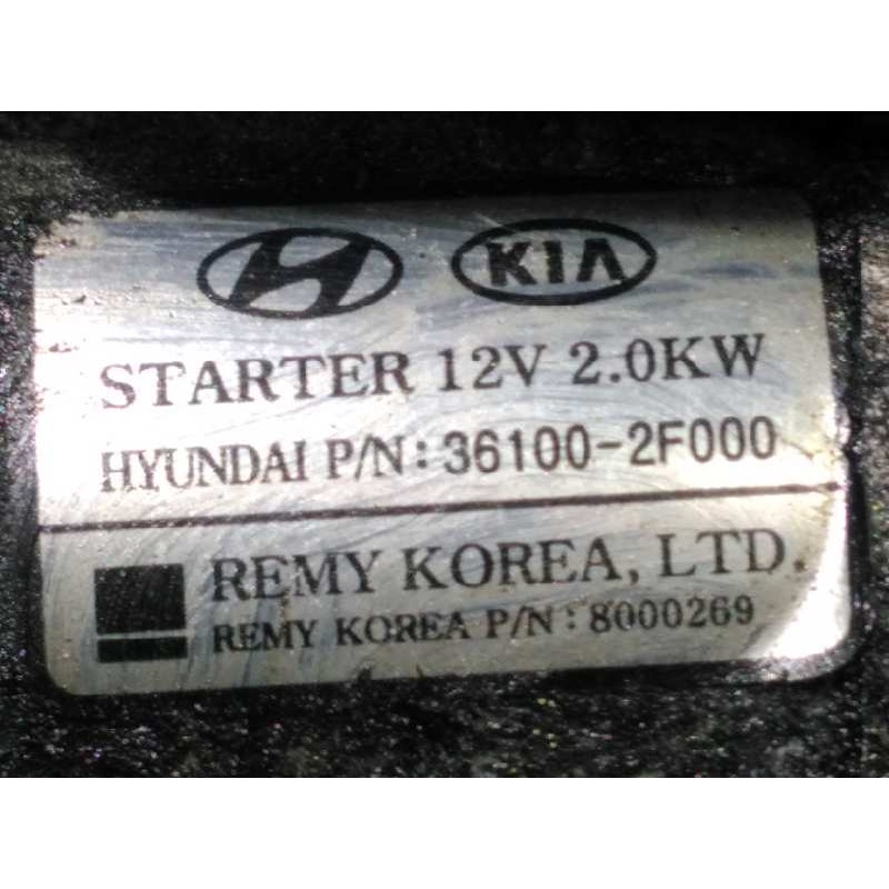 Recambio de motor arranque para kia sorento concept 2wd referencia OEM IAM 361002E000  P3-A7-18-2