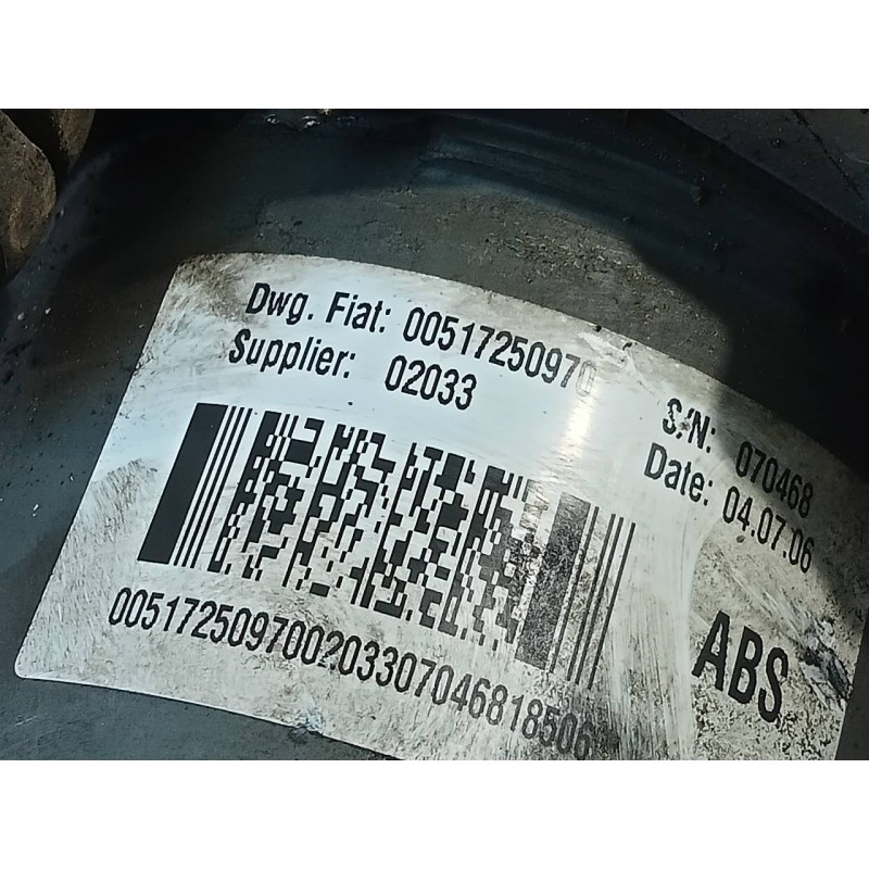 Recambio de abs para fiat ducato caja cerrada 33 (06.2006 =>) l1h1 120 multijet referencia OEM IAM 00517250970  P3-A8-24-5