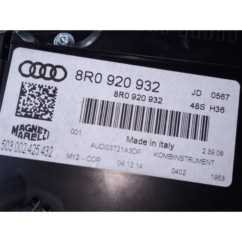 Recambio de cuadro instrumentos para audi q5 (8r) 2.0 tdi quattro (140kw) referencia OEM IAM 8R0920932 503002425432 E2-A1-18-6