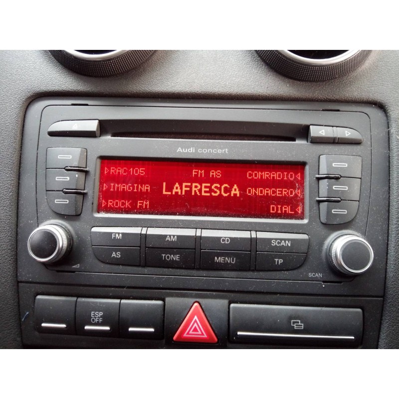 Recambio de sistema audio / radio cd para audi a3 sportback (8p) 1.4 tfsi ambition referencia OEM IAM   