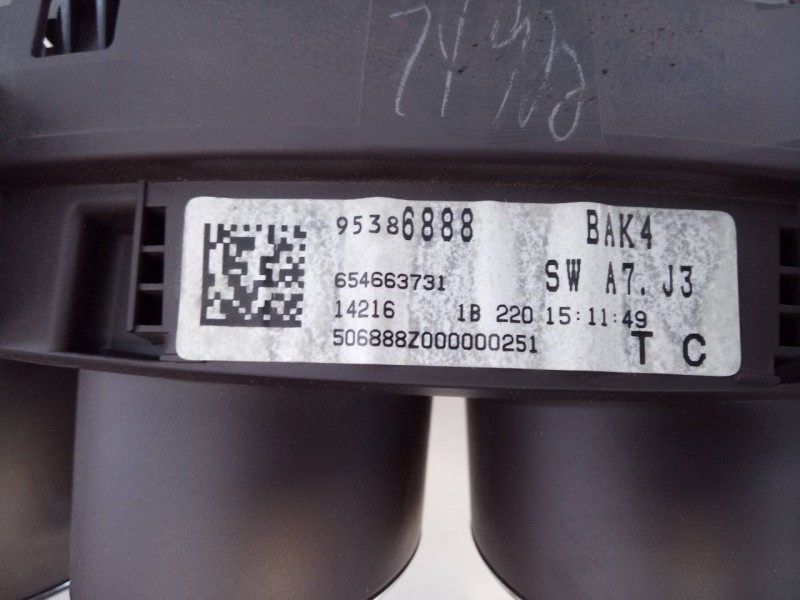 Recambio de cuadro instrumentos para opel mokka excellence referencia OEM IAM 95386888 654663731 E3-A5-23-4