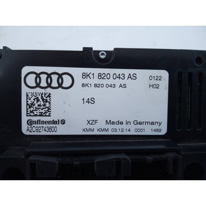 Recambio de mando climatizador para audi q5 (8r) 2.0 tdi quattro (140kw) referencia OEM IAM 8K1820043AS  E2-A1-44-7