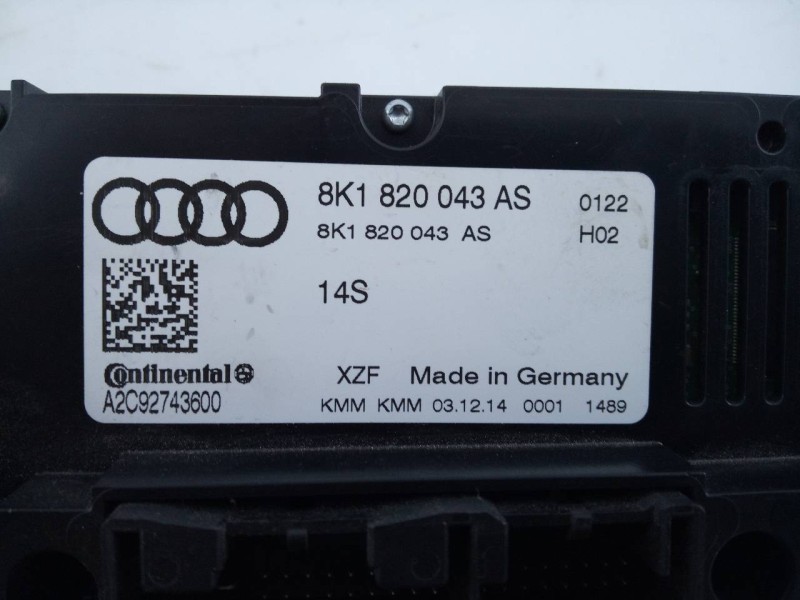 Recambio de mando climatizador para audi q5 (8r) 2.0 tdi quattro (140kw) referencia OEM IAM 8K1820043AS  E2-A1-44-7
