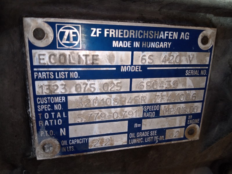 Recambio de caja cambios para renault master kipper l2h1 3,5t referencia OEM IAM ZF4006  M1-B3-164