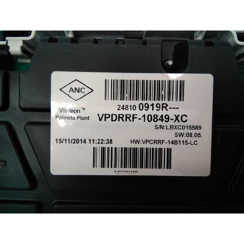 Recambio de cuadro instrumentos para renault captur life referencia OEM IAM 248100919R 10849XC E2-A1-38-7