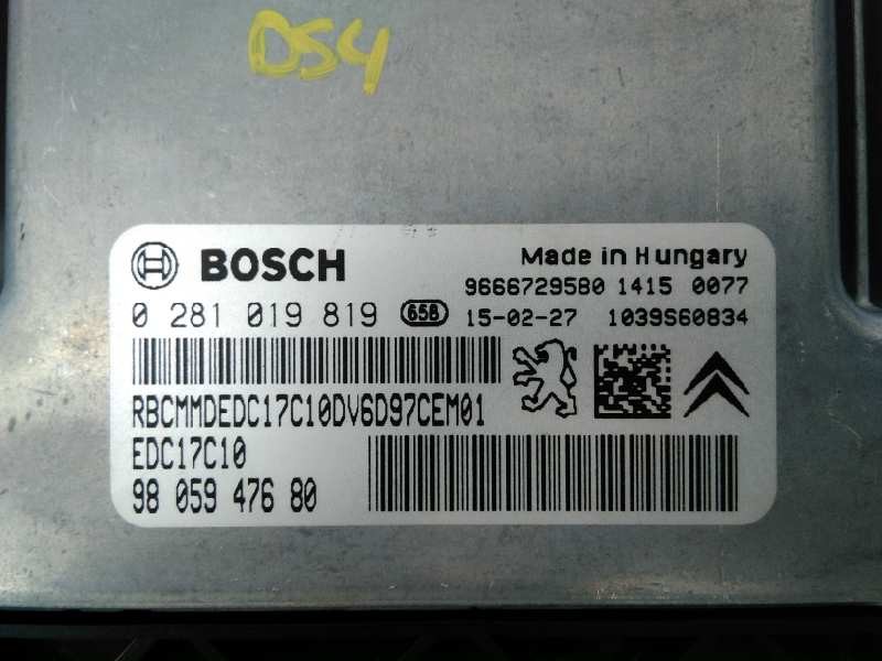 Recambio de centralita motor uce para citroën ds4 design referencia OEM IAM 0281019819 9805947680 E3-A1-44-2