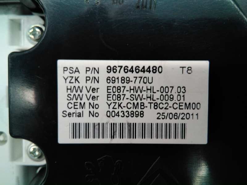 Recambio de cuadro instrumentos para peugeot 5008 premium referencia OEM IAM 9676464480  E3-B2-44-3