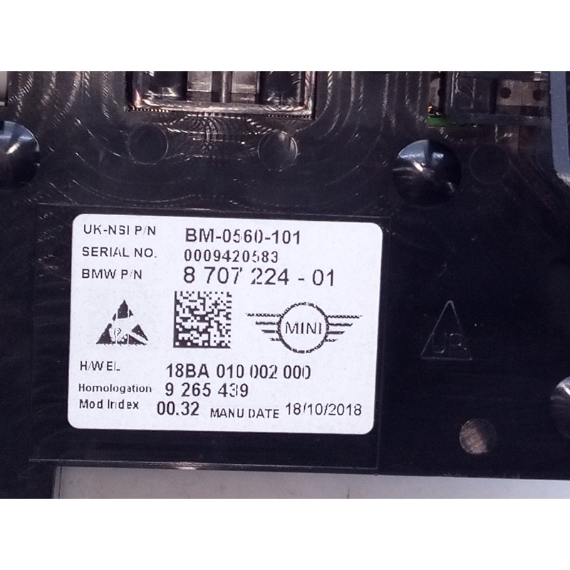 Recambio de cuadro instrumentos para mini countryman (f60) cooper referencia OEM IAM 870722401 9265439 E3-A2-24-4