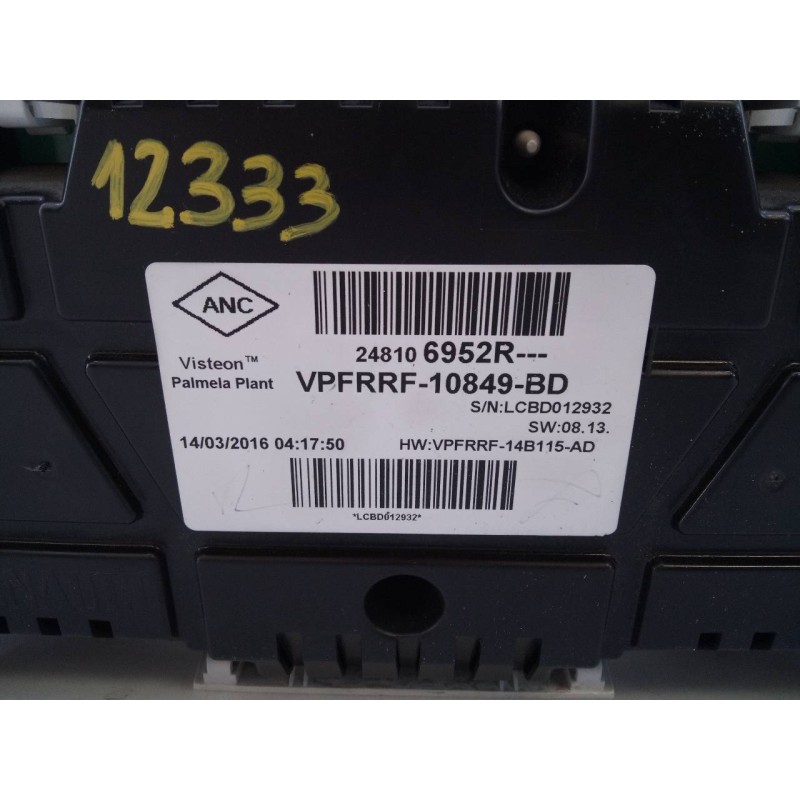 Recambio de cuadro instrumentos para renault clio iv business referencia OEM IAM 248106952R  E2-A1-24-7