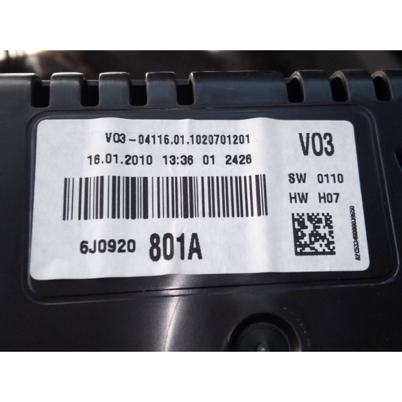 Recambio de cuadro instrumentos para seat ibiza (6j5) ecomotive referencia OEM IAM 6J0920801A  E2-A1-17-1