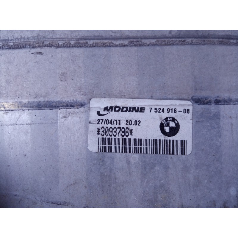 Recambio de intercooler para bmw x1 (e84) sdrive 18d referencia OEM IAM 752491608 3093796 P2-A11-2