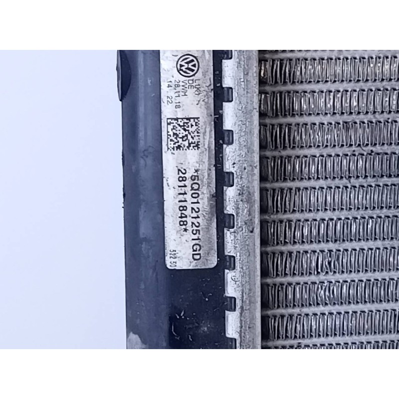 Recambio de radiador agua para volkswagen t-roc sport referencia OEM IAM 5Q0121251GD  P2-A6-5