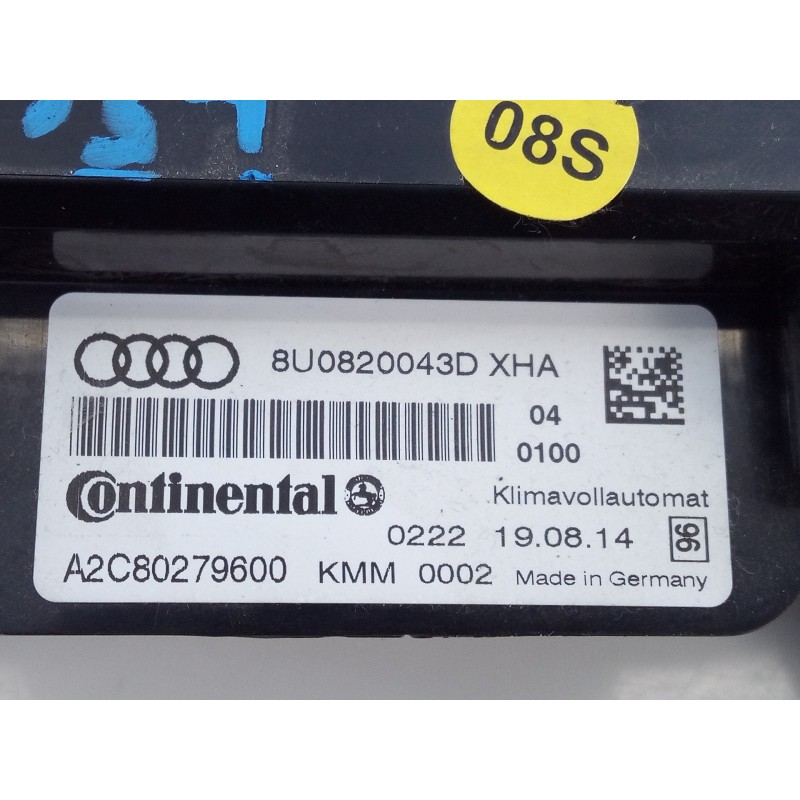 Recambio de mando climatizador para audi q3 (8ug) sport referencia OEM IAM 8U0820043D A2C80279600 E2-A1-23-3