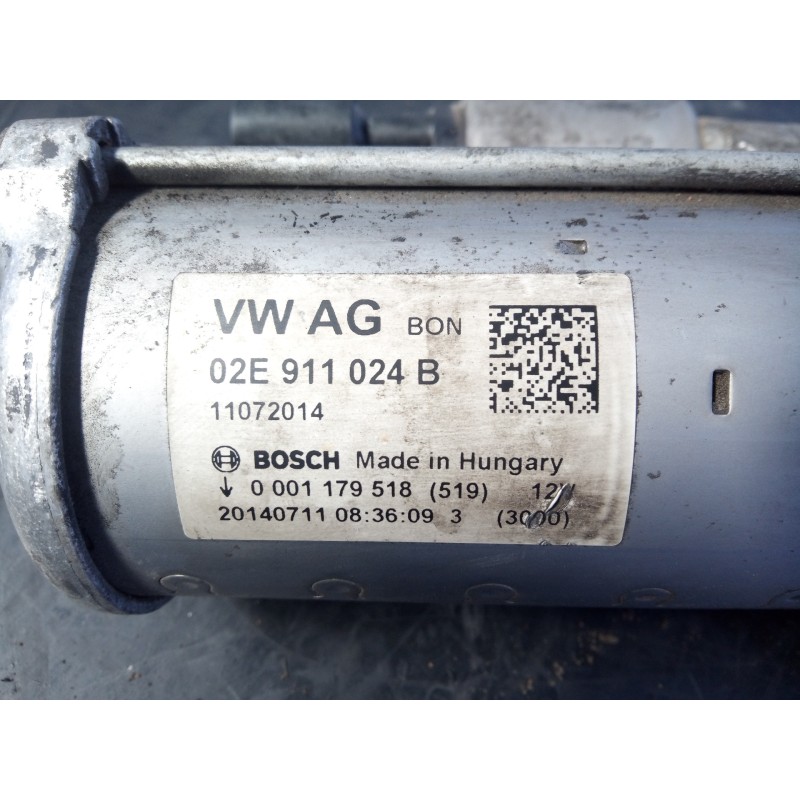 Recambio de motor arranque para audi q3 (8ug) sport referencia OEM IAM 02E911024B 20140711 P3-A7-18-1