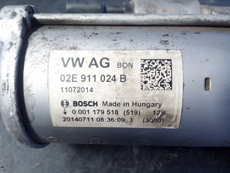 Recambio de motor arranque para audi q3 (8ug) sport referencia OEM IAM 02E911024B 20140711 P3-A7-18-1