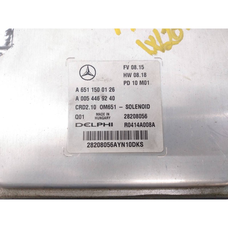 Recambio de centralita motor uce para mercedes-benz clase c (w204) berlina c 200 cdi blueefficiency (204.001) referencia OEM IAM