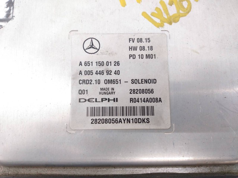 Recambio de centralita motor uce para mercedes-benz clase c (w204) berlina c 200 cdi blueefficiency (204.001) referencia OEM IAM
