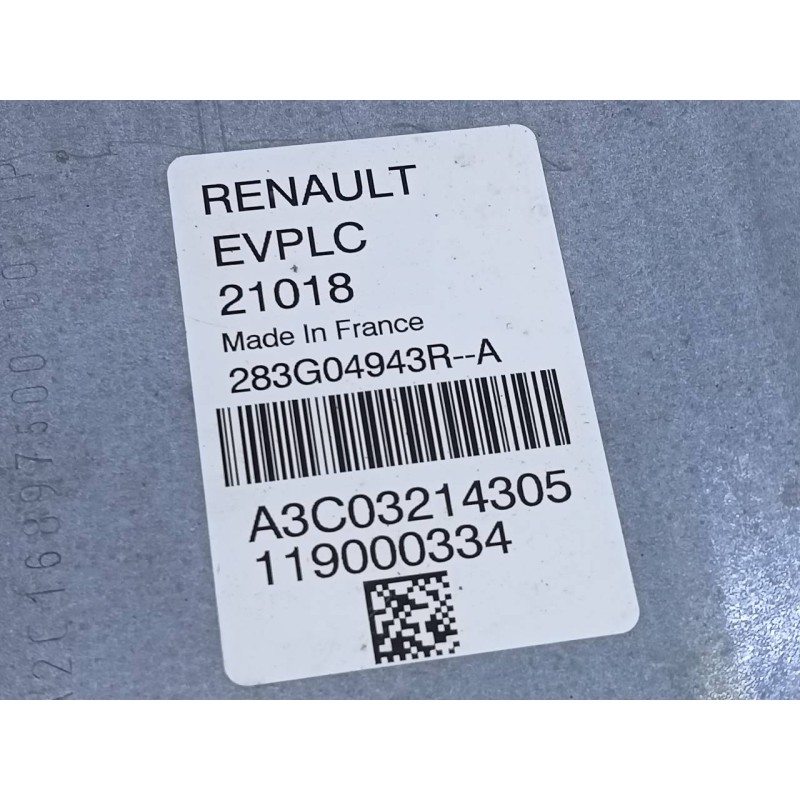 Recambio de centralita cambio automatico para renault zoe bose referencia OEM IAM 283G04943R  E2-A1-40-2