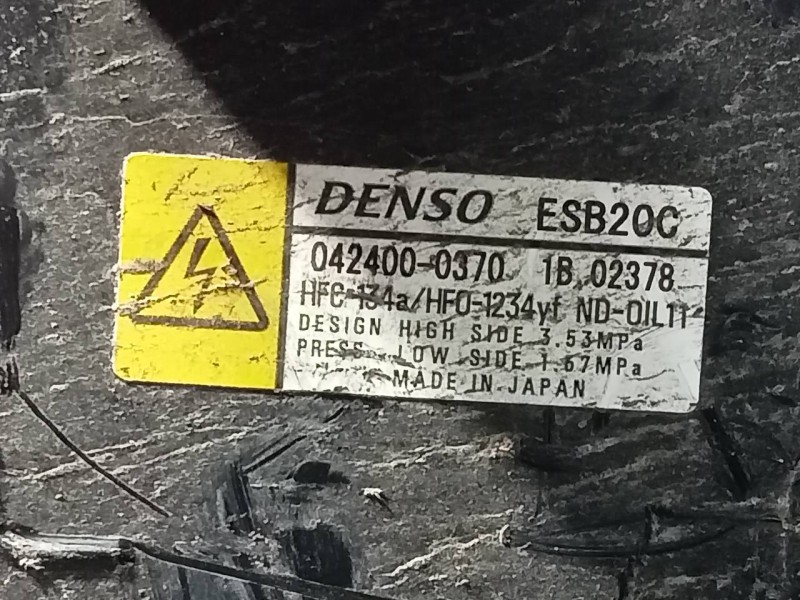 Recambio de compresor aire acondicionado para toyota c-hr hybrid dynamic plus referencia OEM IAM 0424000370  P3-A3-7-1