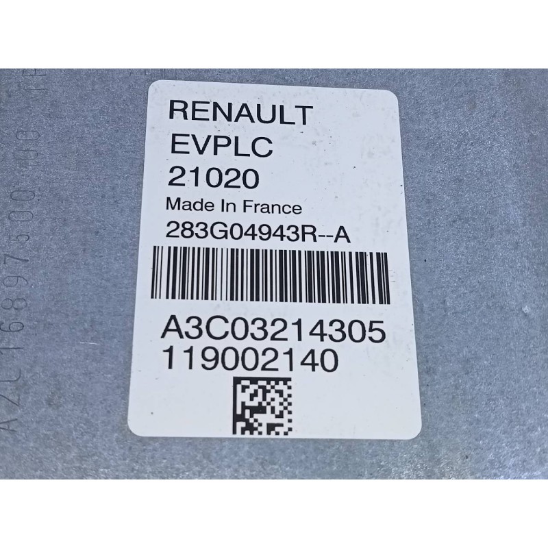 Recambio de centralita cambio automatico para renault zoe bose referencia OEM IAM 283G04943R  E2-A1-40-2