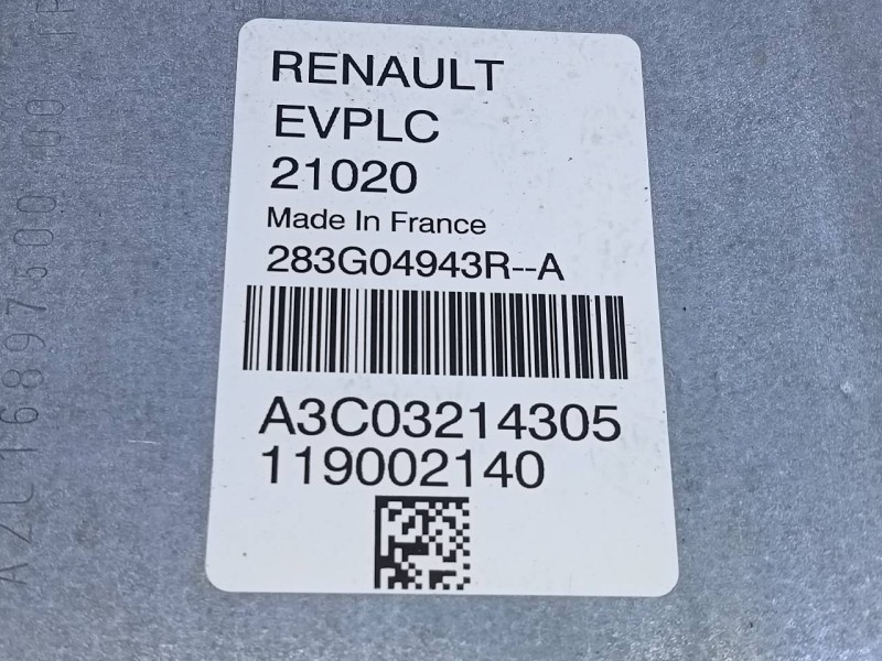 Recambio de centralita cambio automatico para renault zoe bose referencia OEM IAM 283G04943R  E2-A1-40-2