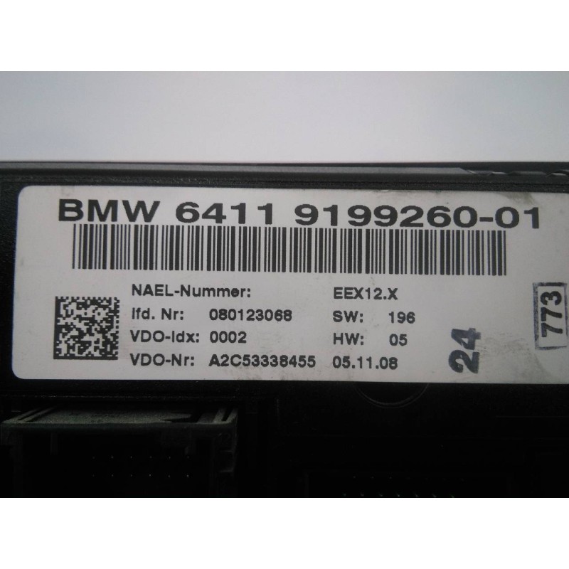 Recambio de mando climatizador para bmw serie 3 touring (e91) 330xd referencia OEM IAM 6411919926001  E3-A2-38-4