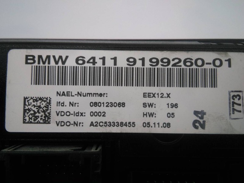 Recambio de mando climatizador para bmw serie 3 touring (e91) 330xd referencia OEM IAM 6411919926001  E3-A2-38-4
