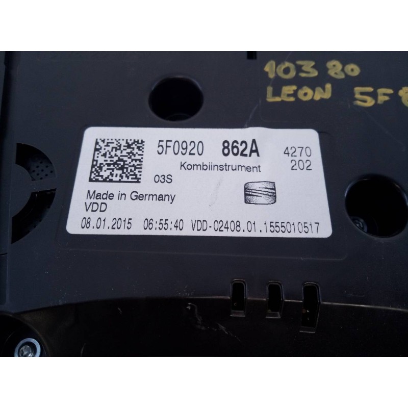 Recambio de cuadro instrumentos para seat leon st (5f8) reference referencia OEM IAM 5F0920862A  E2-A1-13-1