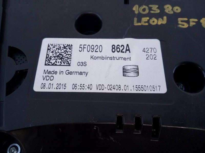 Recambio de cuadro instrumentos para seat leon st (5f8) reference referencia OEM IAM 5F0920862A  E2-A1-13-1