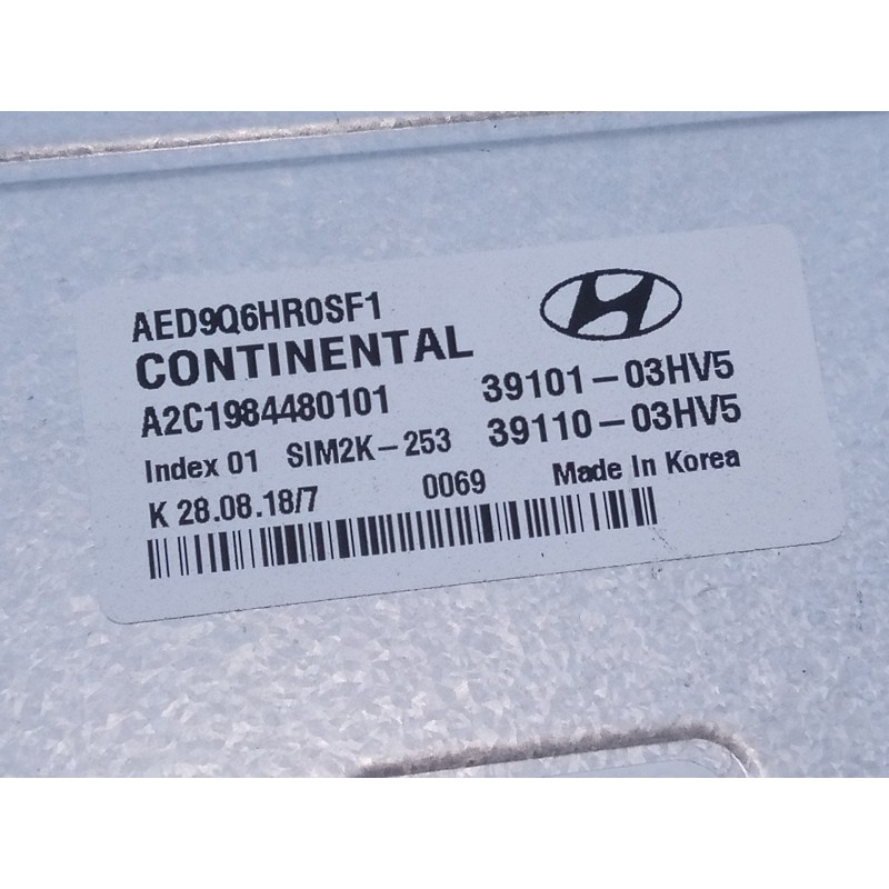 Recambio de centralita motor uce para hyundai ioniq hybrid referencia OEM IAM 391A103HV5 A3C0114140101 E3-A3-43-2